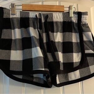 Aeropostale Black and White Checkered Women's Athletic Shorts